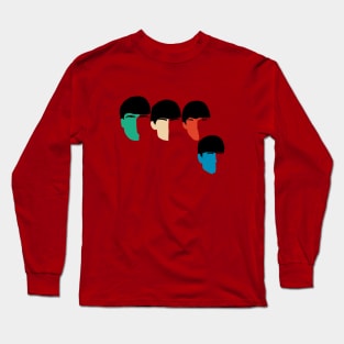 Beatles Silhouette Faces Long Sleeve T-Shirt